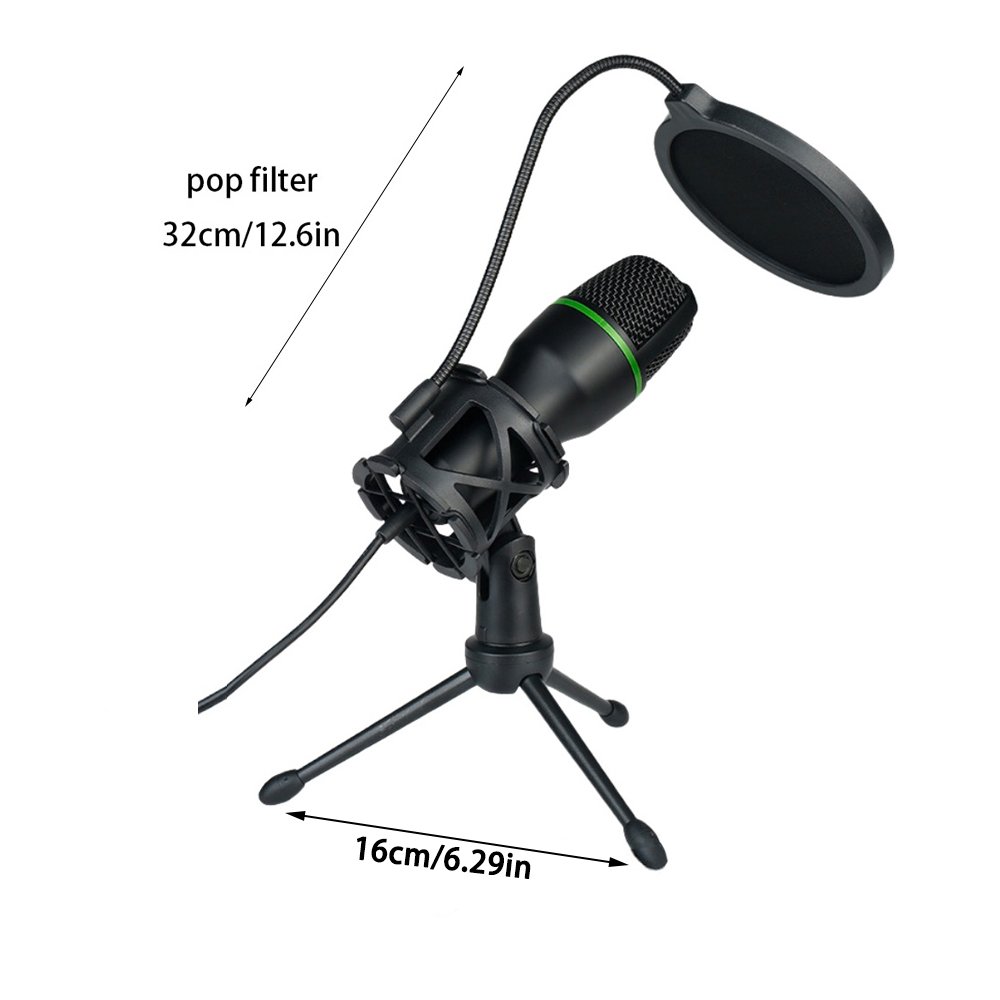New Professional Usb Cable Wired Condenser Microphone Portable Pc Mic Desktop Microphone With Stand