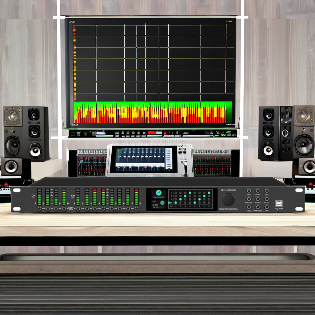 Professional DUAL DSP 32 bit 4 input 8 output audio processor with FIR Equalizer system ADI chip dynamic audio equipment LD448