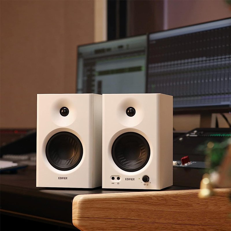 Edifier MR4 Powered Studio Monitor Speakers 42W Active Studio Bookshelf Speakers 2.0 Black Sound System
