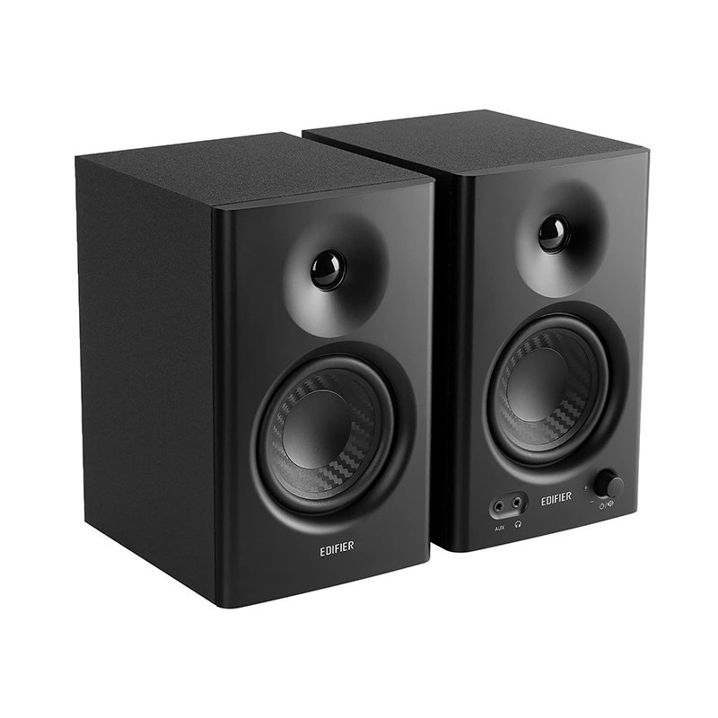 Edifier MR4 Powered Studio Monitor Speakers 42W Active Studio Bookshelf Speakers 2.0 Black Sound System