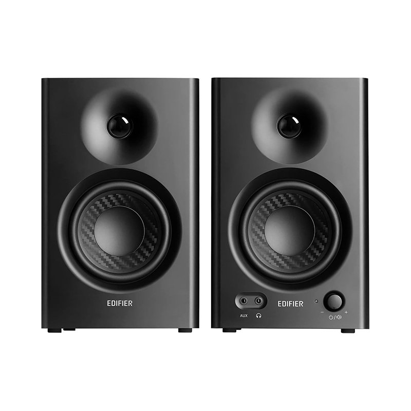 Edifier MR4 Powered Studio Monitor Speakers 42W Active Studio Bookshelf Speakers 2.0 Black Sound System