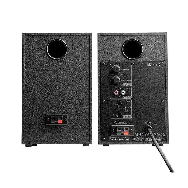 Edifier MR4 Powered Studio Monitor Speakers 42W Active Studio Bookshelf Speakers 2.0 Black Sound System