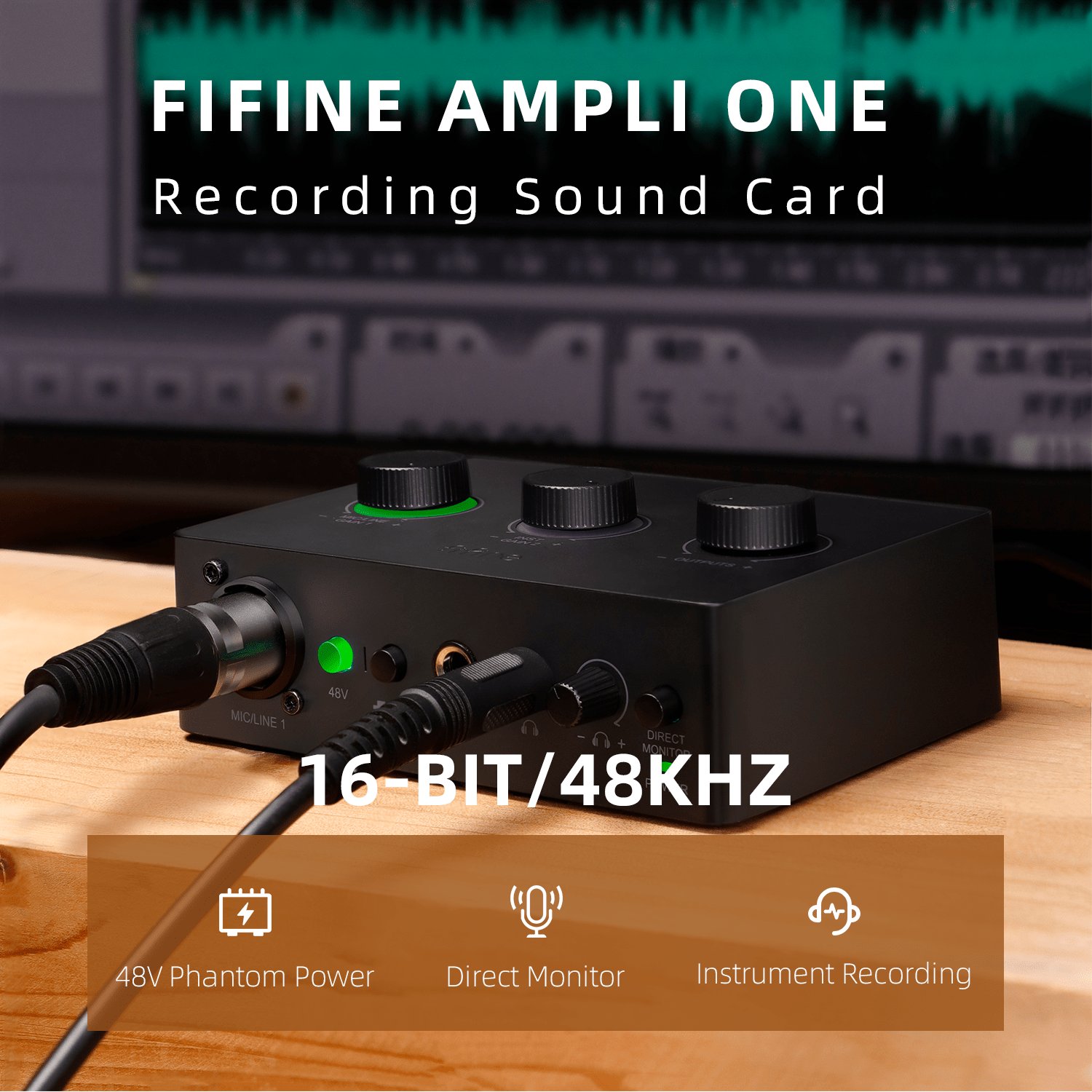 Fifine KSH2 Podcasting Equipment XLR Dynamic Microphone USB Sound Cards Recording Studio Monitor Headphone
