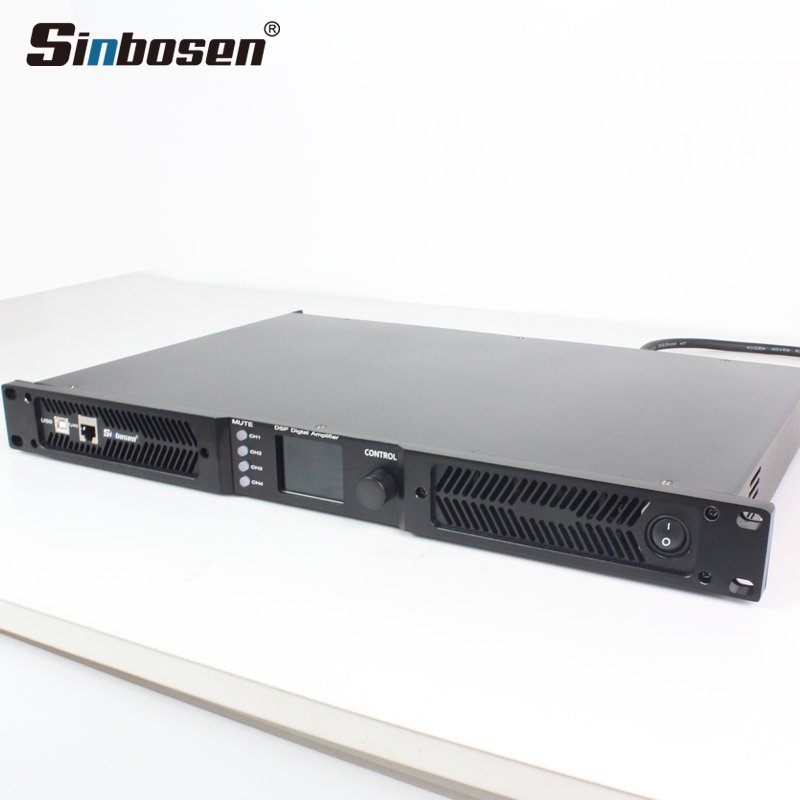 K4-600 Dsp Cheap 4 Channel Portable 1U Pa Stage Professional Audio Digital Dsp Club Amplifier For Full Range Speaker