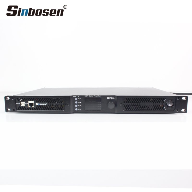 K4-600 Dsp Cheap 4 Channel Portable 1U Pa Stage Professional Audio Digital Dsp Club Amplifier For Full Range Speaker