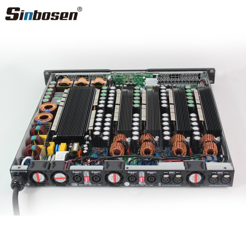 Sinbosen D4-2000 1U stable 2 ohms 4 channel sound equipment speaker audio class d power amplifier professional