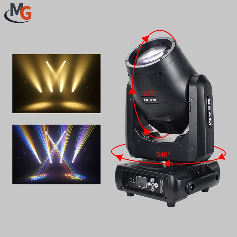 CE and RoHS Certification Mini Beam 230W Sharpy Beam Moving Head Light with 2in1 Flight Case Packing