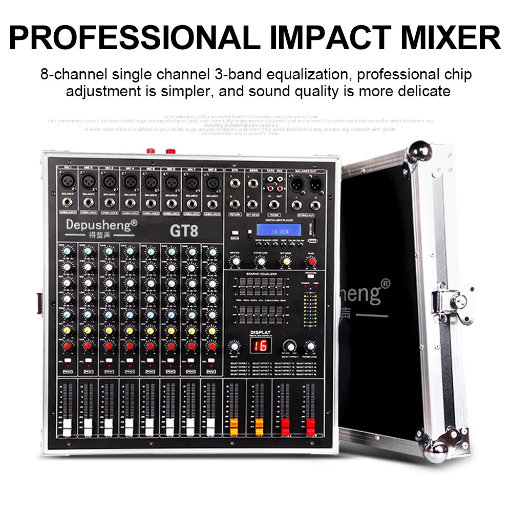 KP600 Professional 12-inch Speaker Audio System Sound Equipment/8 channels audio mixer /Speaker For Family party conference