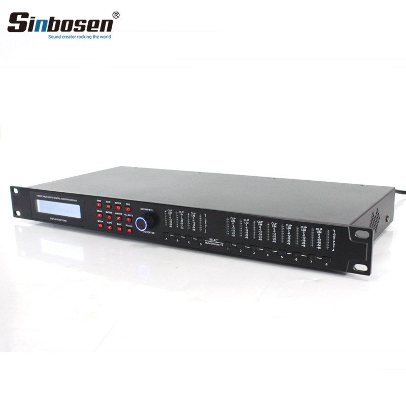 Sinbosen 4 input 8 output professional sound audio processor AS-4.8 karaoke speaker management digital signal processor