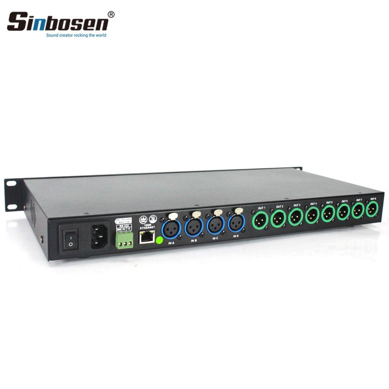 Sinbosen 4 input 8 output professional sound audio processor AS-4.8 karaoke speaker management digital signal processor