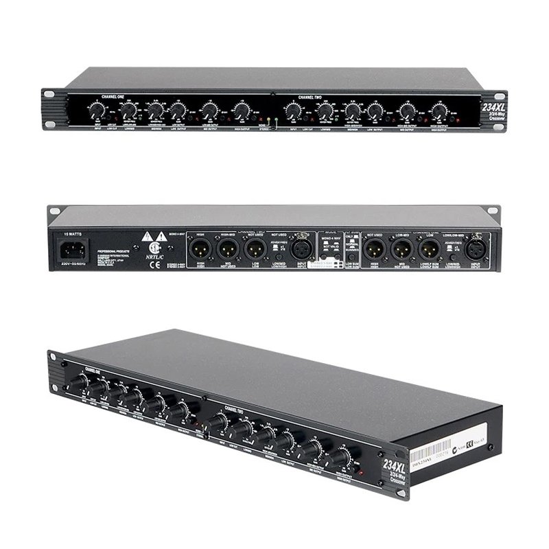 Professional Sound Peripheral Equipments Stereo 2/3 Way, Mono 4-Way 234XL Crossover audio Equalizer with XLR Connectors