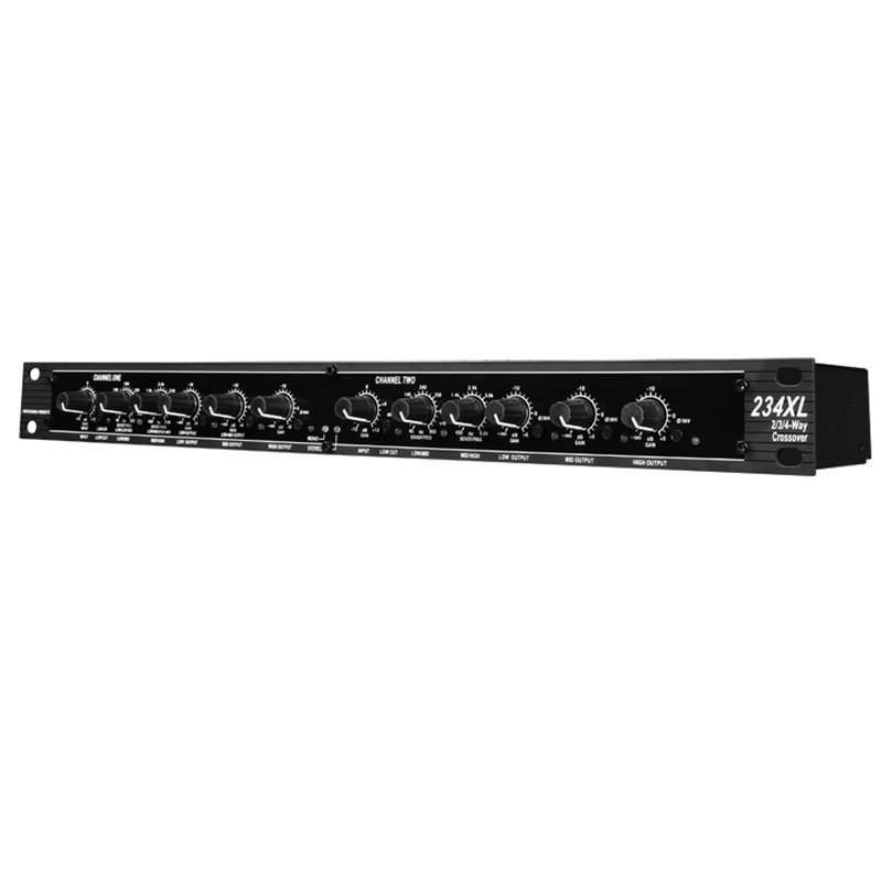 Professional Sound Peripheral Equipments Stereo 2/3 Way, Mono 4-Way 234XL Crossover audio Equalizer with XLR Connectors