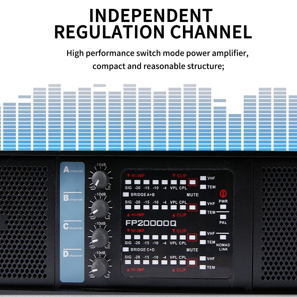 Capacitor upgrade FP20000Q 4 channel 20000 watt professional power amplifier for 18 inch subwoofer