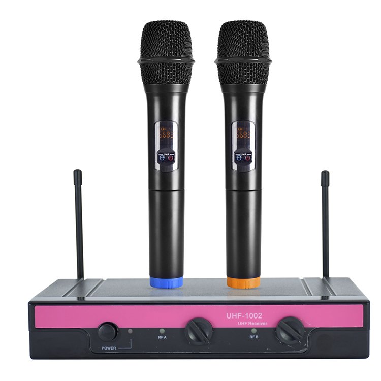 Portable Mics UHF Cordless Wireless Microphone System Audio Video Equipments And Receiver For Speech, Conference, Party, KTV