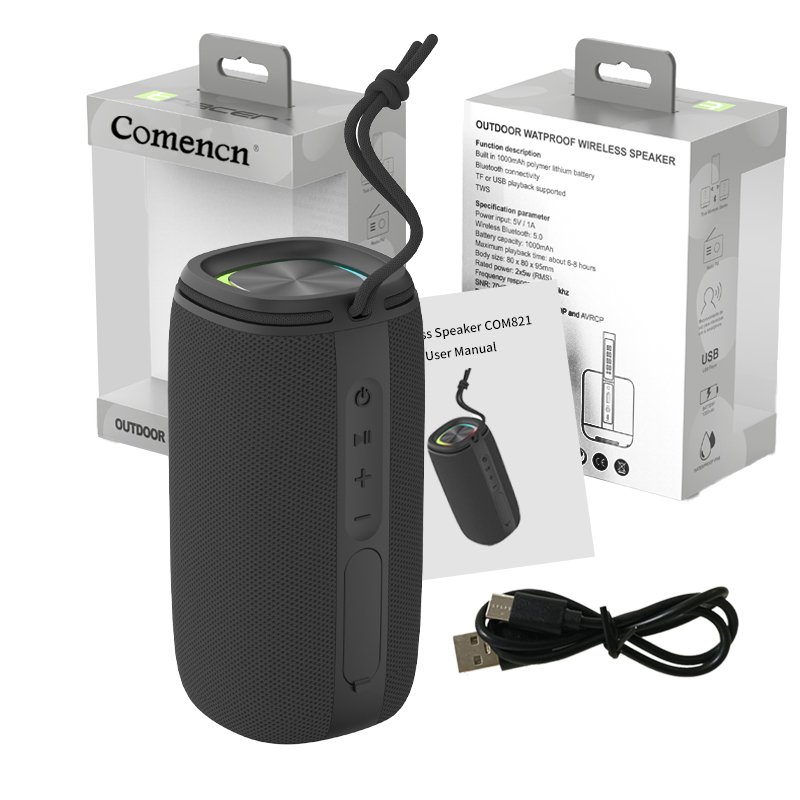 Hot Selling Wireless USB Waterproof Speaker with RGB Light Portable Speakers