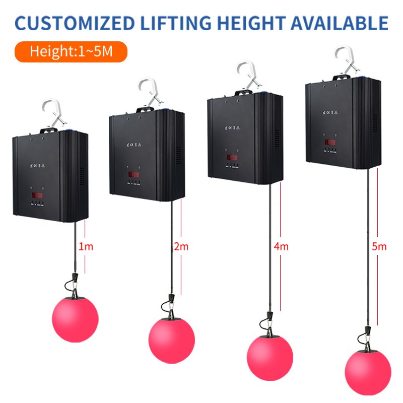 Disco Wedding Stage Lighting RGB DMX Colorful LED Lift Ball System Color LED Kinetic Light Lifting Ball
