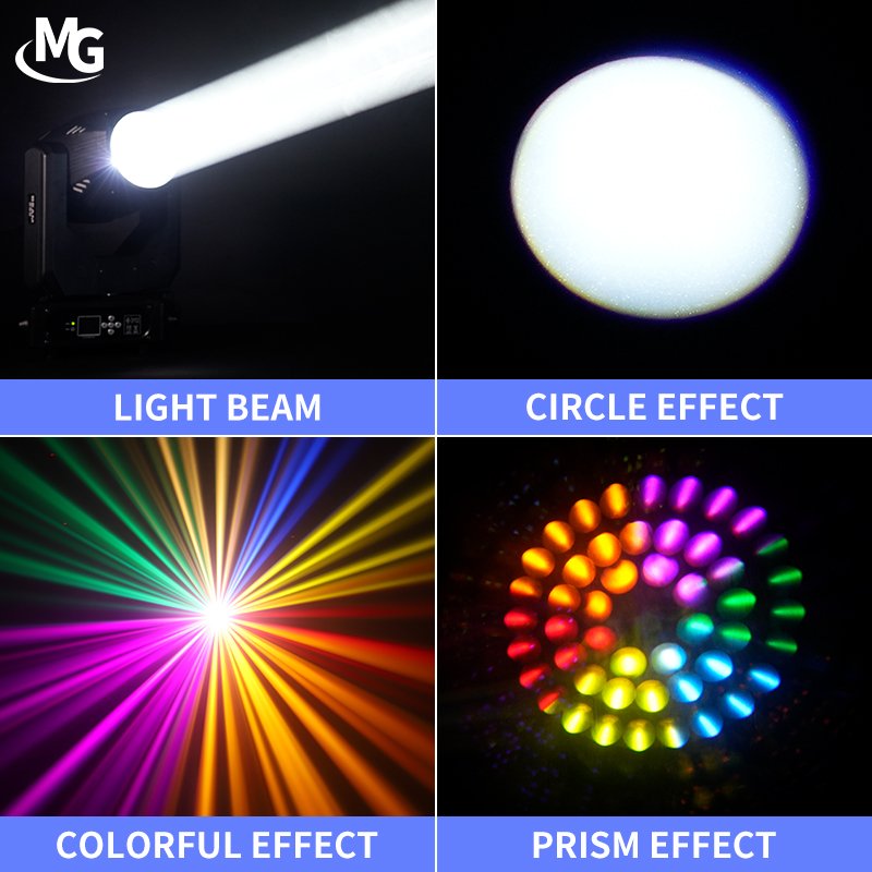 Mglight 295W Sharpy Beam 295 9R Wide Beam Light Prism Moving Head Beam Light for DJ Disco Wedding Stage