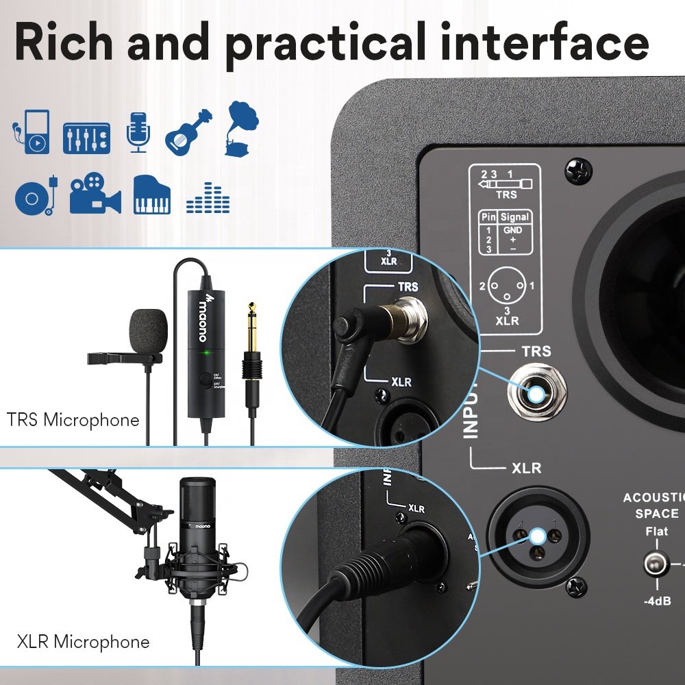 MAONO Actice Powered DJ Sound Monitor Professional Studio Speaker For Music Production Monitor Speakers