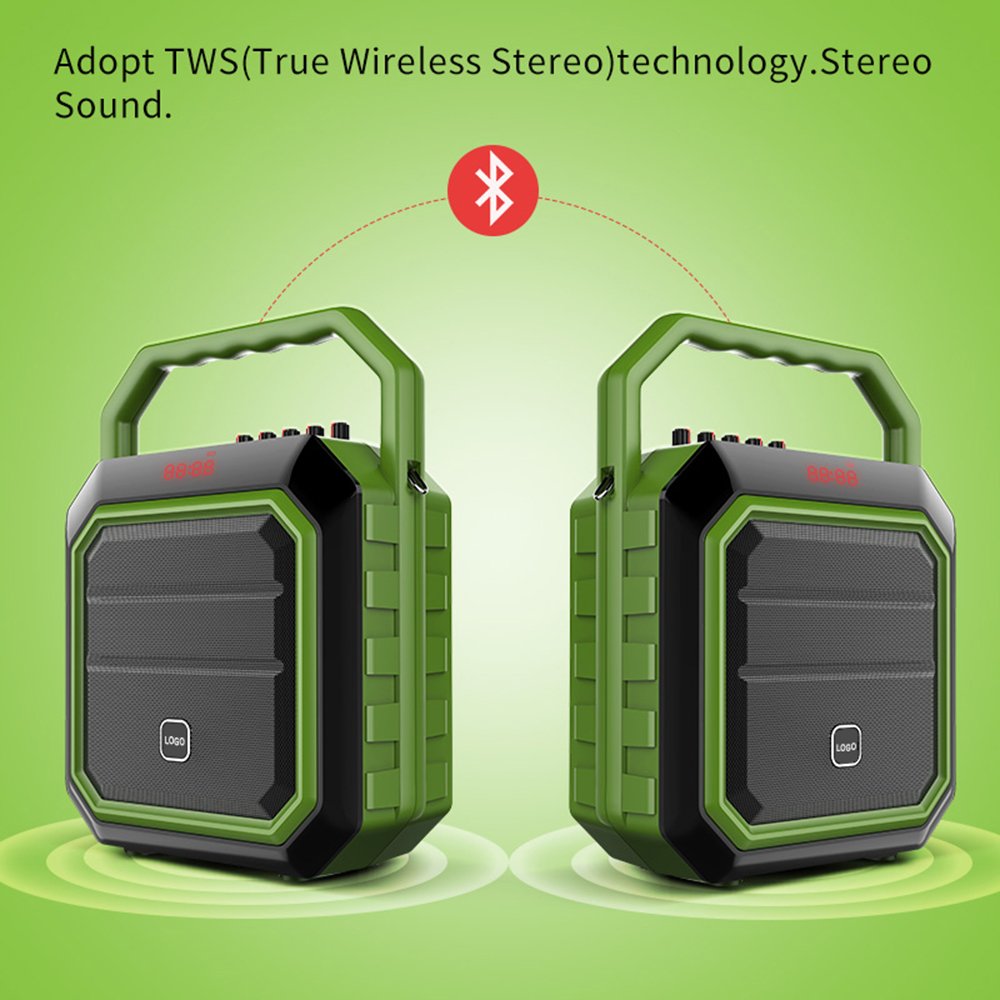 OEM/ODM Portable Wireless Microphone With Bluetooth Music PA Speaker System Set Rechargeable Outdoor Party Karaoke Speaker