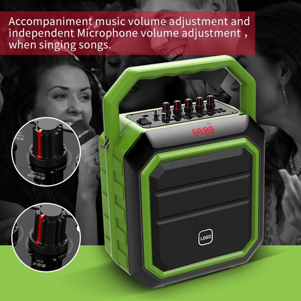 OEM/ODM Portable Wireless Microphone With Bluetooth Music PA Speaker System Set Rechargeable Outdoor Party Karaoke Speaker