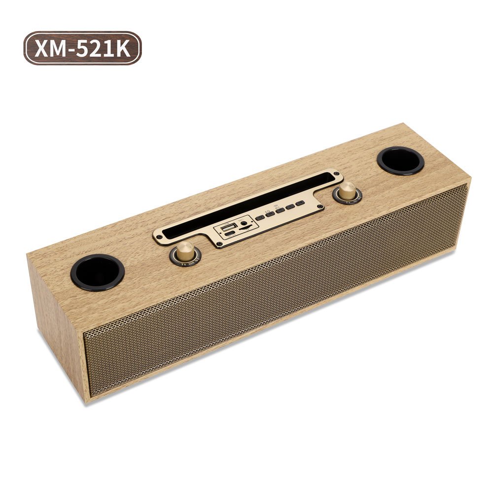 Wireless mic Wooden super bass stereo HIFI karaoke Speaker FM radio support TF/USB active home DJ party professinal speakers