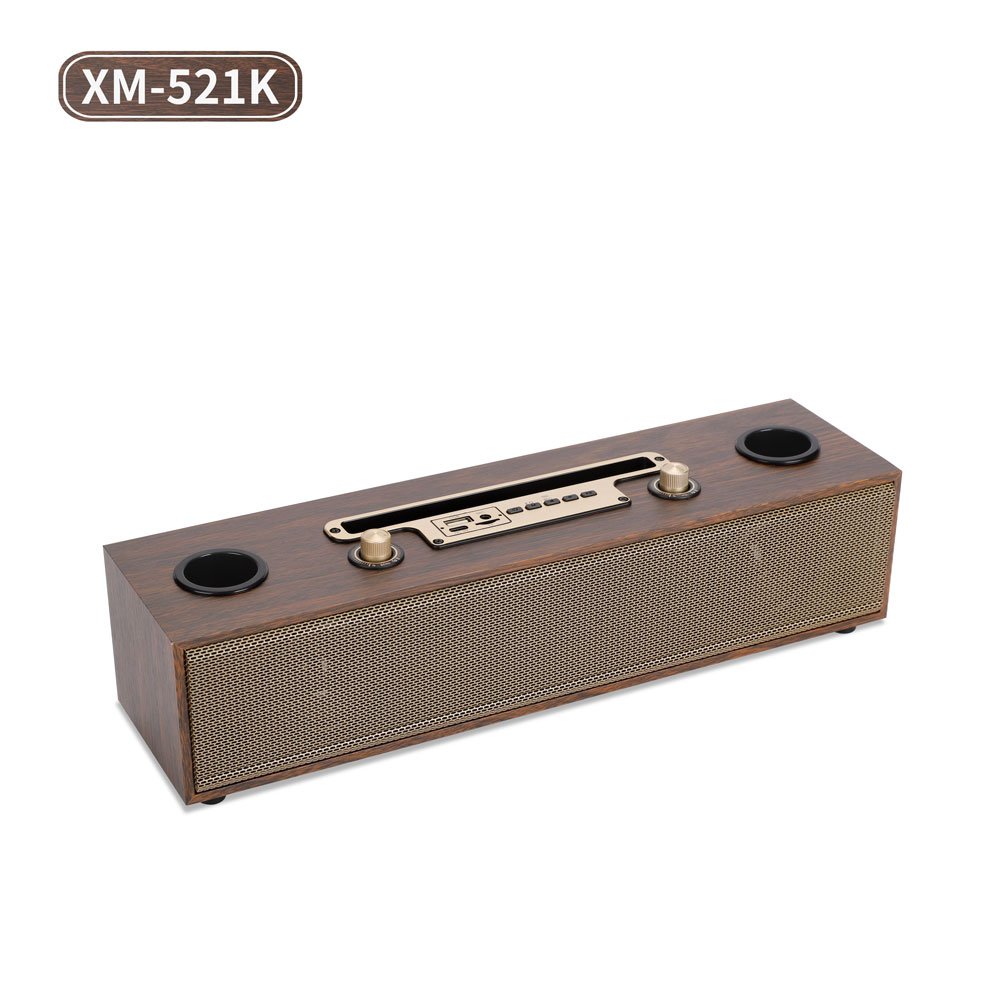 Wireless mic Wooden super bass stereo HIFI karaoke Speaker FM radio support TF/USB active home DJ party professinal speakers