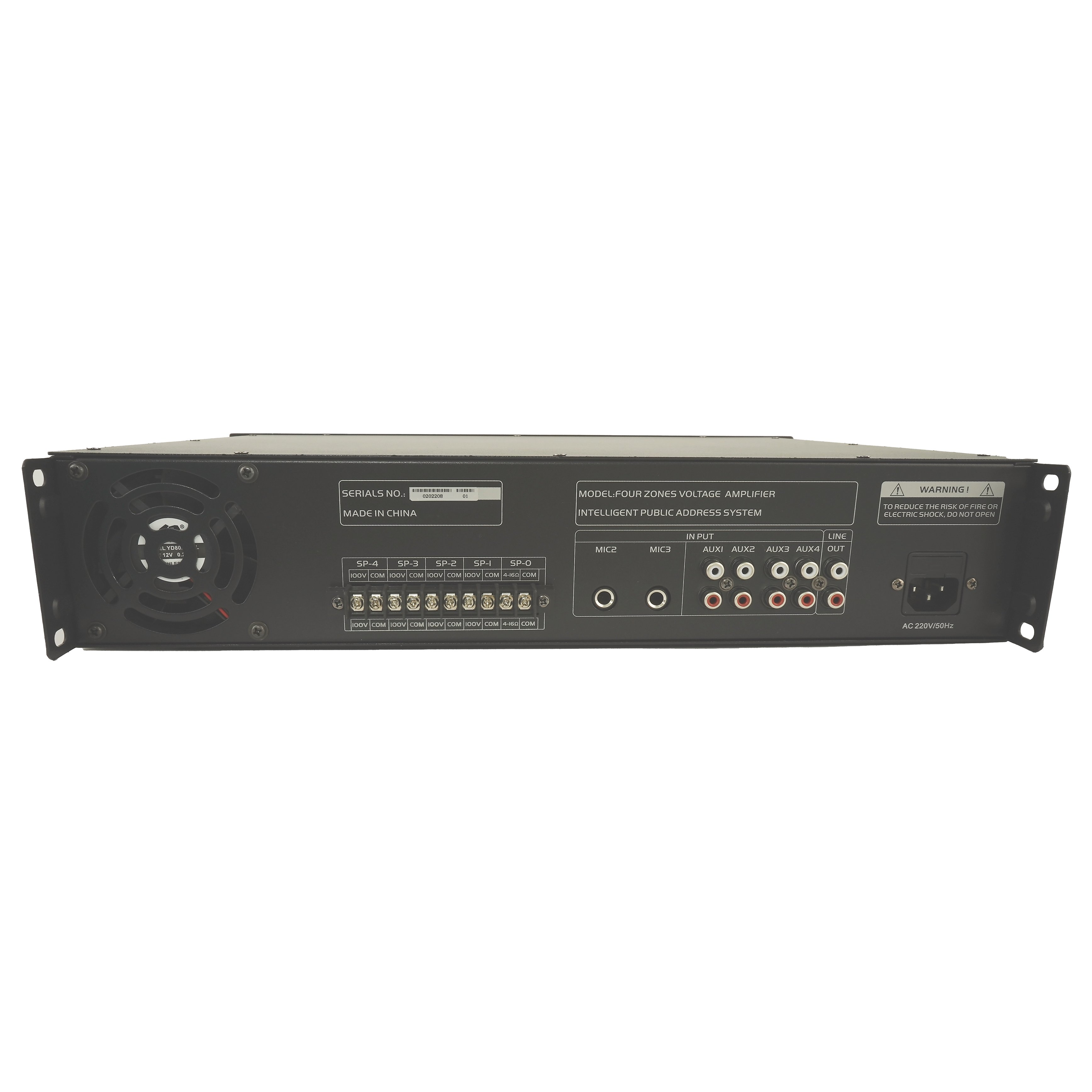 OBT-6254 PA Amplifier Systems Kit 4 Channels Audio Power Amplifi 200 Watt Hifi Sub Woofer Power Amplifier