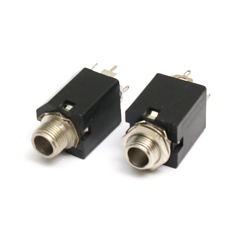 Full Custom OEM Free Sample Fine Copper 3-6-Pin 6.35 Connector Socket Audio threaded Power Amplifier Mixer Sound Stage Lighting