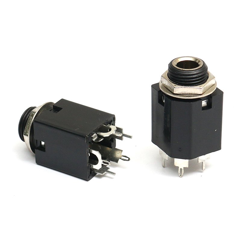 Full Custom OEM Free Sample Fine Copper 3-6-Pin 6.35 Connector Socket Audio threaded Power Amplifier Mixer Sound Stage Lighting