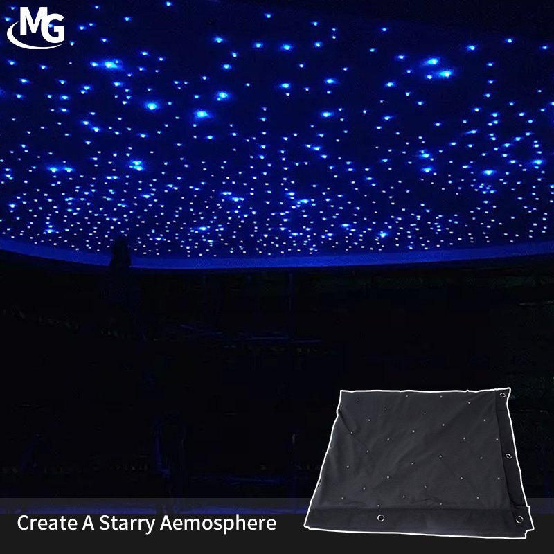 Custom Size LED Star Curtain Twinkling Blue White Light Backdrop For Wedding Events Backdrop
