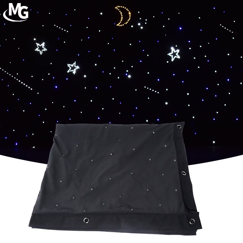 Custom Size LED Star Curtain Twinkling Blue White Light Backdrop For Wedding Events Backdrop