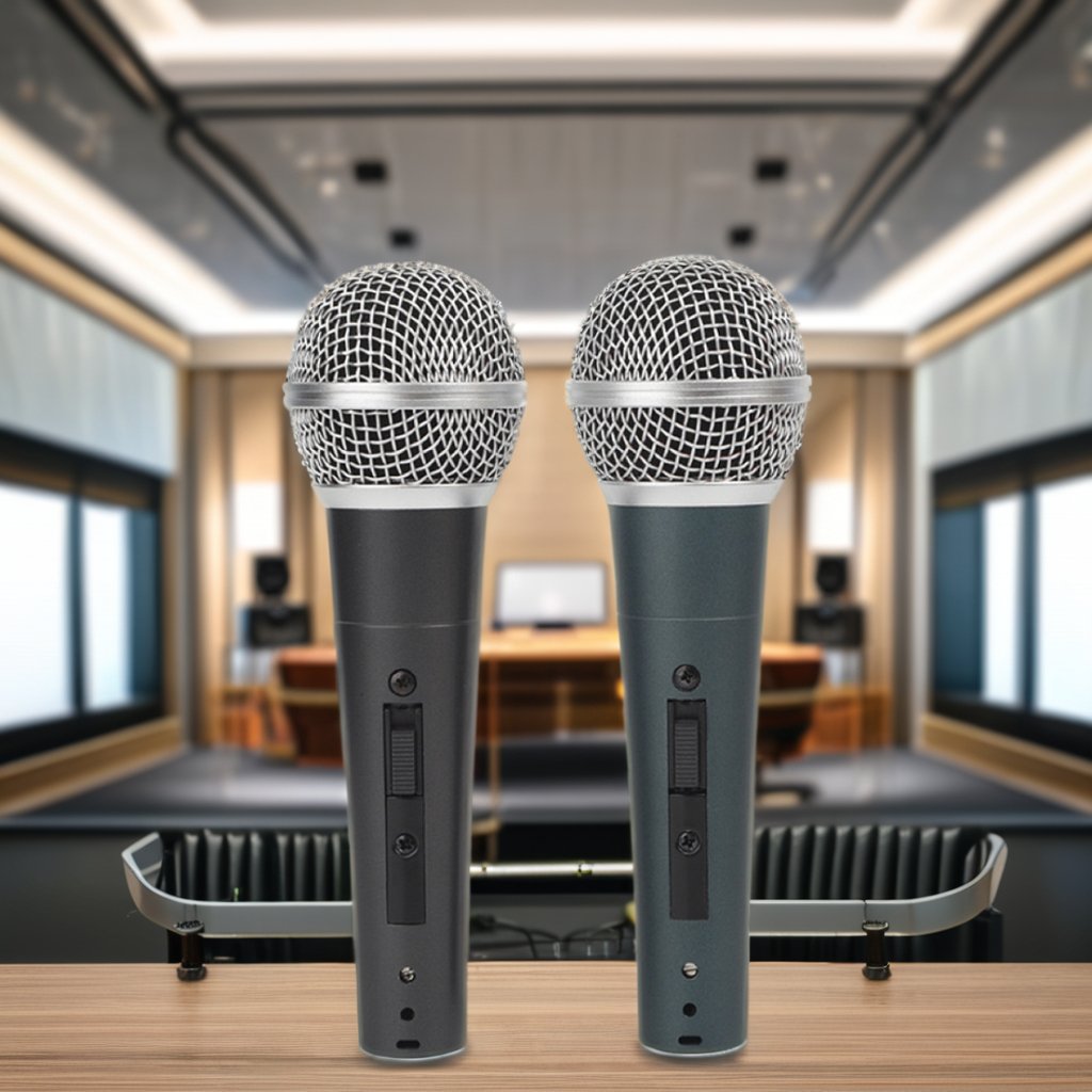 Dynamic Wired Microphone & Handheld Speaker for KTV Conference & DJ Karaoke Audio Stage Sound Equipment