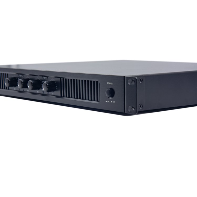 Thinuna DA-4300 Commercial PA Public Address Audio System Four Channel Digital Professional 1U Class D Audio Power Amplifiers