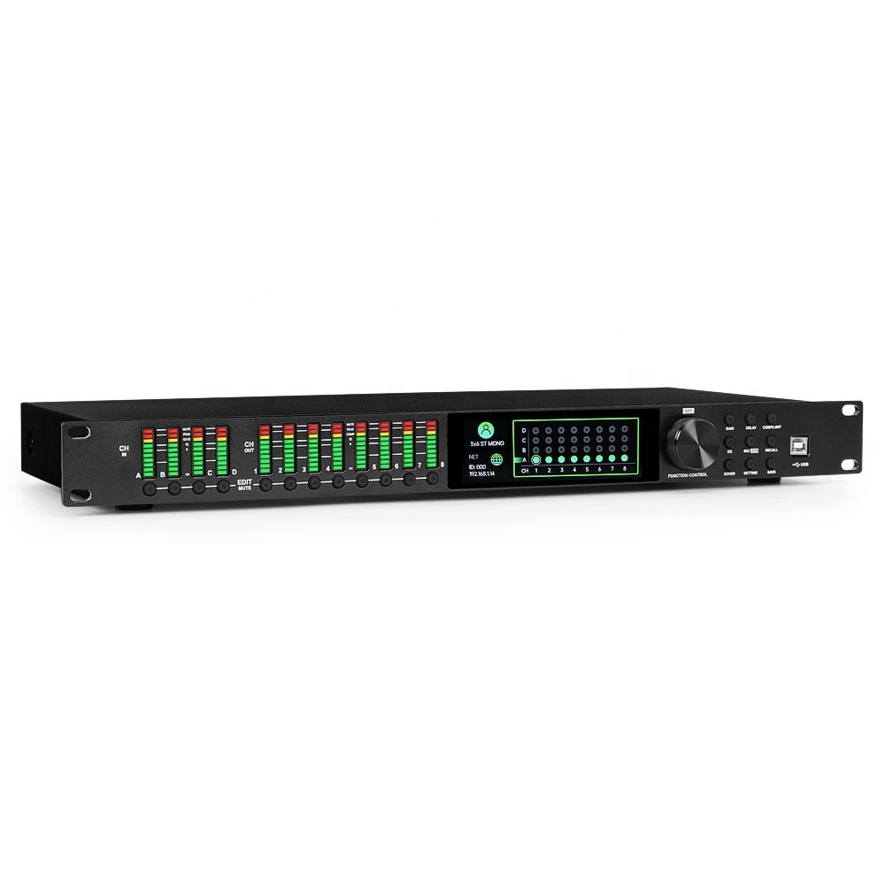 LD448 FIR 4 in 8 out DSP speaker processor professional dj sound system Digital speaker management DSP crossover audio processor