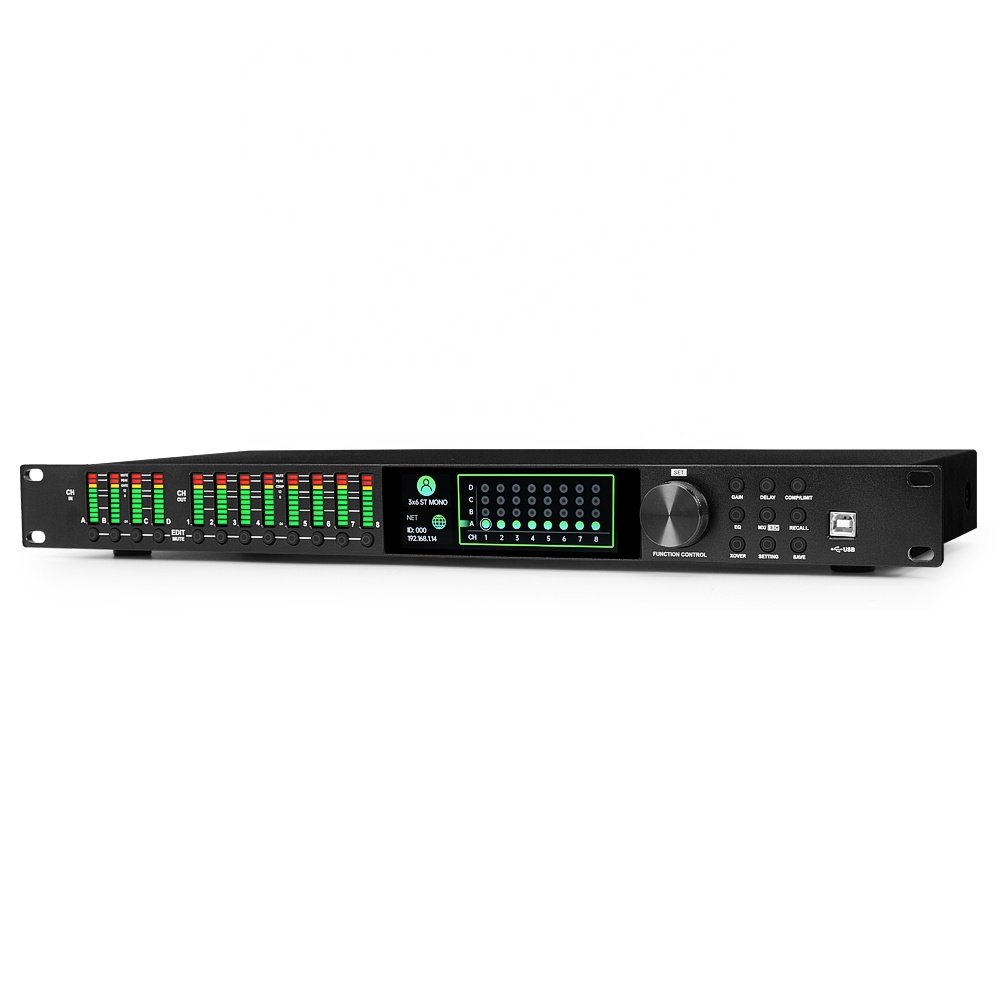 LD448 FIR 4 in 8 out DSP speaker processor professional dj sound system Digital speaker management DSP crossover audio processor