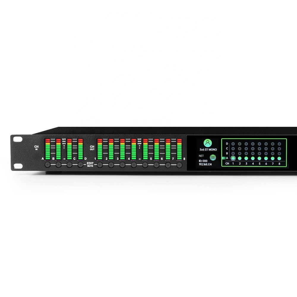 LD448 FIR 4 in 8 out DSP speaker processor professional dj sound system Digital speaker management DSP crossover audio processor
