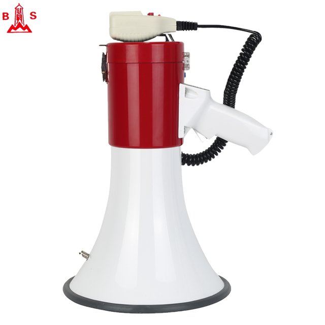 50W megafone with USB / SD socket & 3.5mm AUX cable hole for public address safety alarm use high power big speaker megaphone