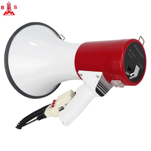 50W megafone with USB / SD socket & 3.5mm AUX cable hole for public address safety alarm use high power big speaker megaphone