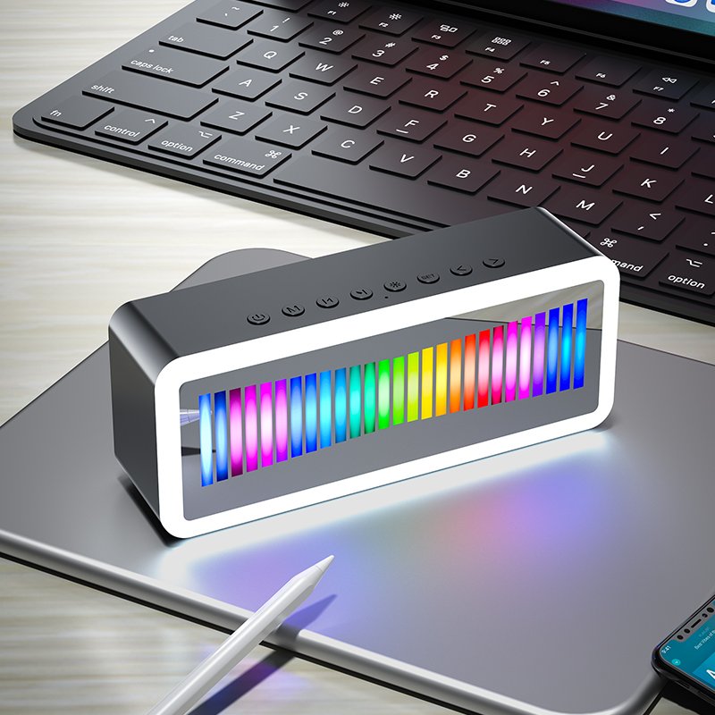 2023 Hot Selling K3 Led Lighting Alarm Clock BT Speaker Aux TF FM Radio Clock Digital Display Rechargeable HIFI Woofer Speaker