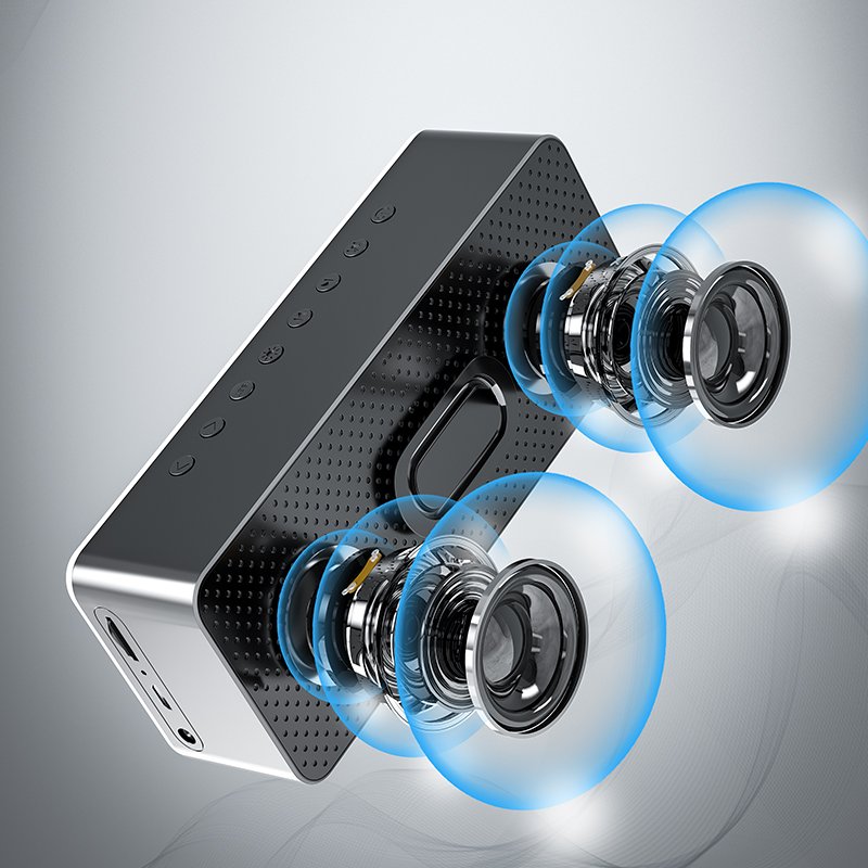 2023 Hot Selling K3 Led Lighting Alarm Clock BT Speaker Aux TF FM Radio Clock Digital Display Rechargeable HIFI Woofer Speaker