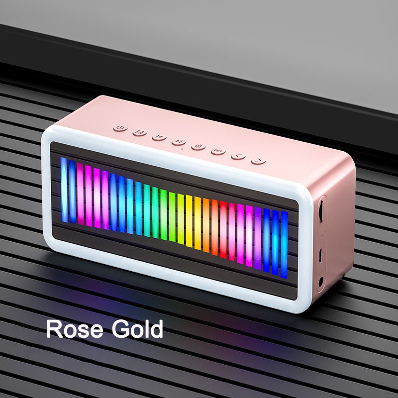 2023 Hot Selling K3 Led Lighting Alarm Clock BT Speaker Aux TF FM Radio Clock Digital Display Rechargeable HIFI Woofer Speaker