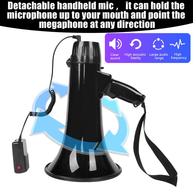megaphone speaker rechargeable megaphone OEM factory 30 watts bullhorn big sound