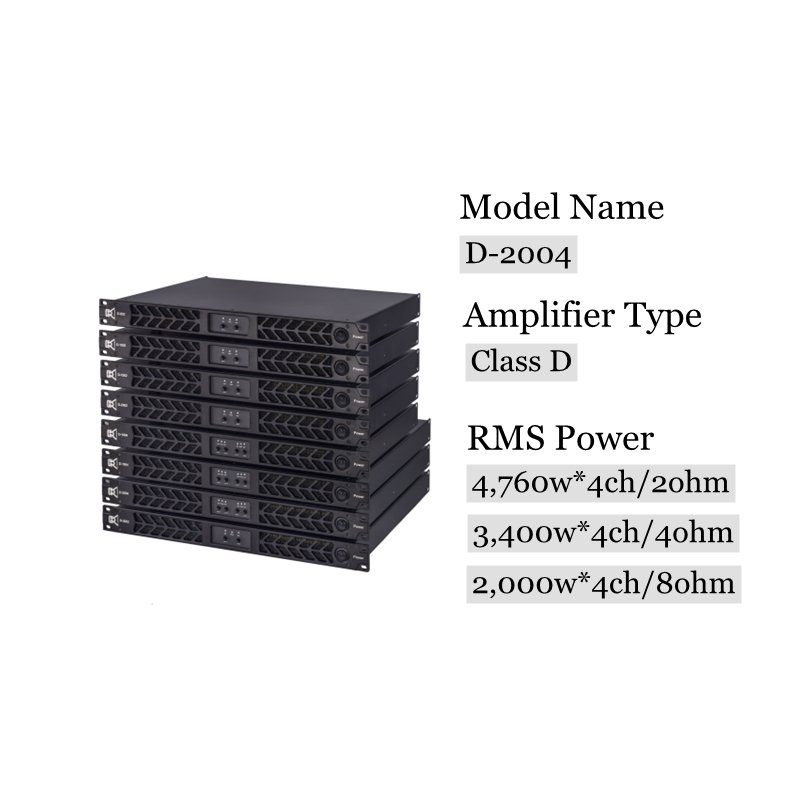 Sound Equipment Amplifiers Speaker D-2004 Hot Professional Audio CVR Powerful Amplifier