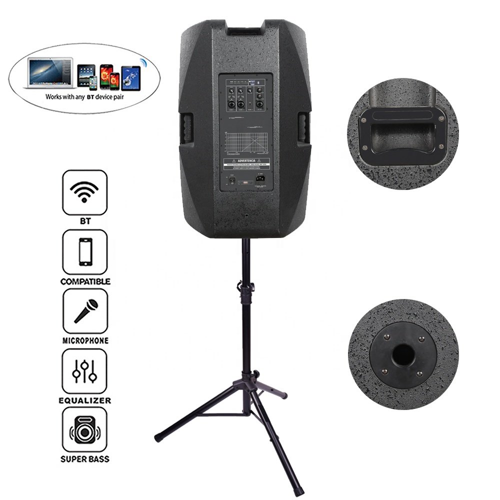 1400 Watts 12 inch woofer professional audio PA system speaker sound box with DSP function BT 2 Channel LINE/Guiter input