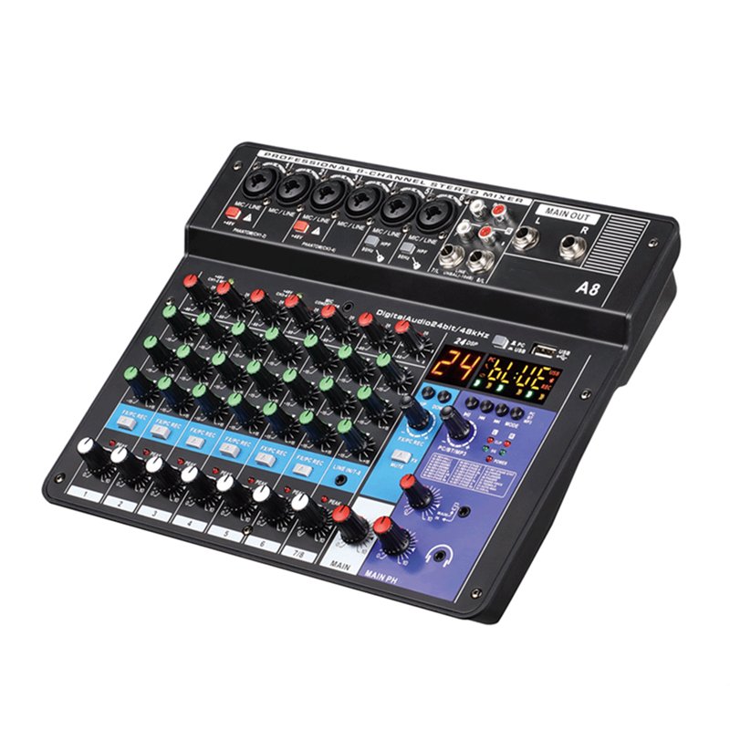 Audio Card USB Sound Card Studio Recording Professional Audio for Computer Smartphone Singing Music