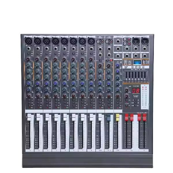 Accuracy Pro Audio MX12-4MP3 Digital Audio Mixer - Professional Sound Mixer with Integrated Audio Sound Cards