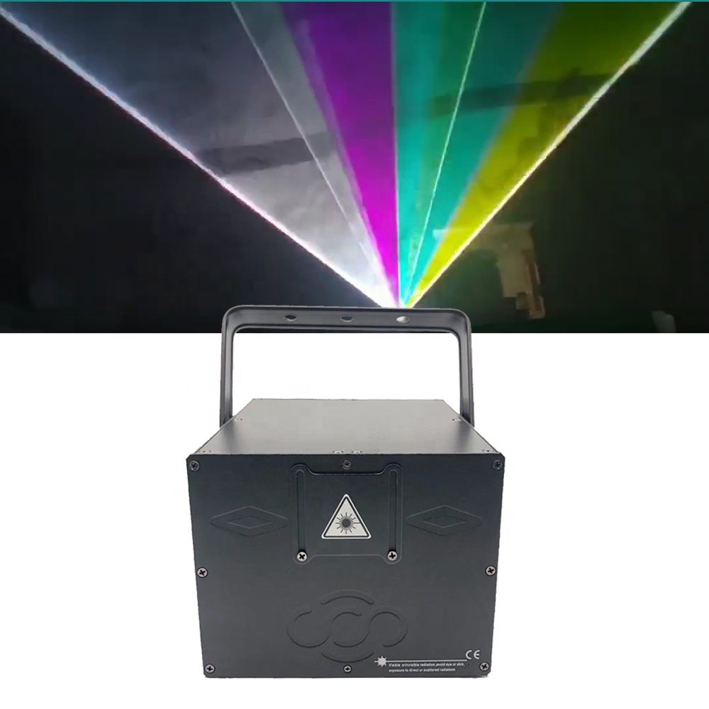 Square Shell 3W Laser RGB DJ Light Line Scan Beam Curtain Effect Stage Lighting Cartoon Dancer Animal Laser Lamp
