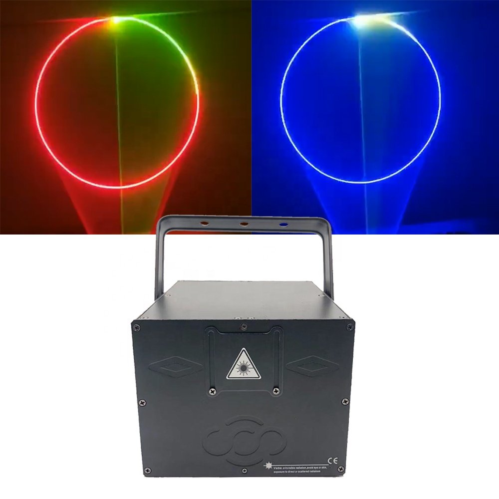Square Shell 3W Laser RGB DJ Light Line Scan Beam Curtain Effect Stage Lighting Cartoon Dancer Animal Laser Lamp