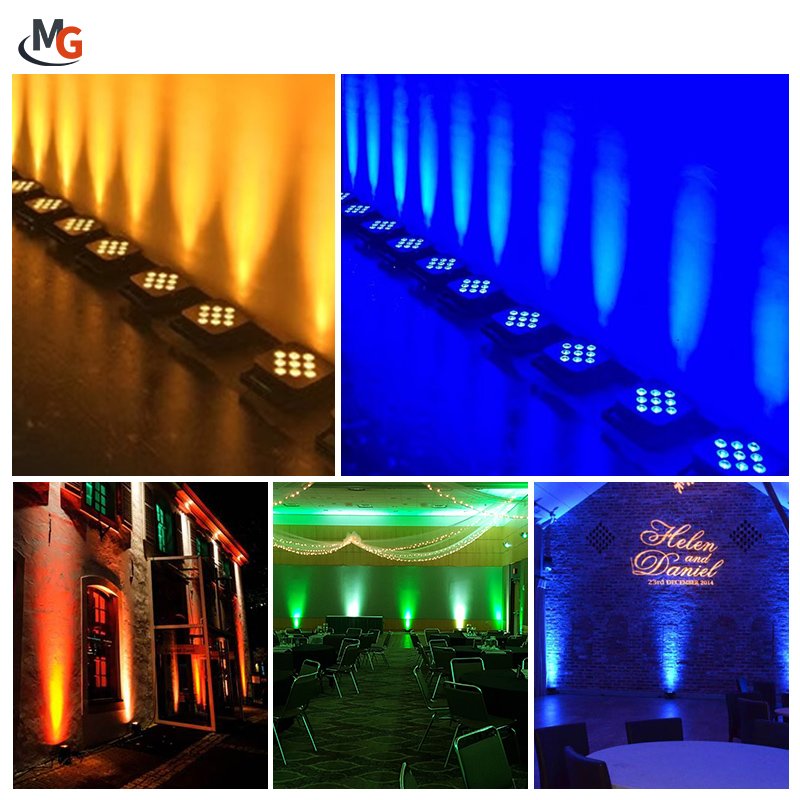 RGBAW UV 6in1 LED Par Battery Wifi Wireless 9x18 W Uplight for Wedding Stage Christmas Party