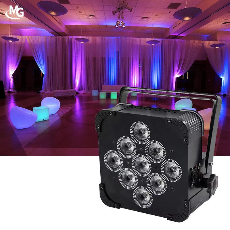 RGBAW UV 6in1 LED Par Battery Wifi Wireless 9x18 W Uplight for Wedding Stage Christmas Party